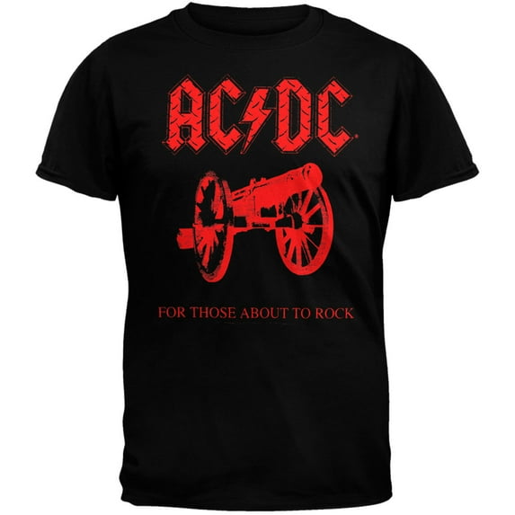 AC/DC Men's Cannon Red Short Sleeve T Shirt