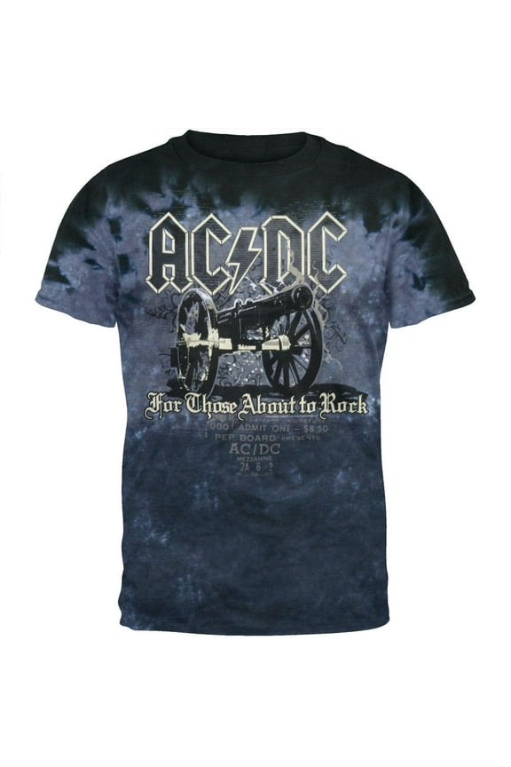 AC/DC Men's Cannon Tie Dye T-shirt Large Multi
