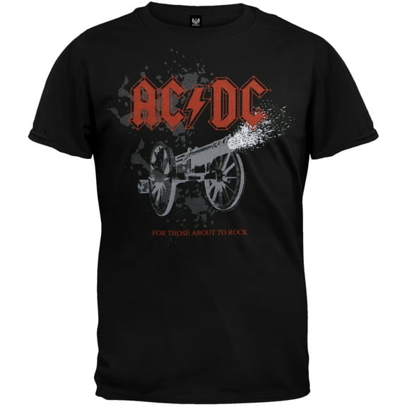 AC/DC Men's For Those About To Rock Bursting Cannon Soft Short Sleeve T Shirt