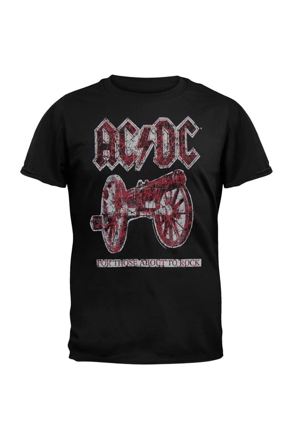 Men's For Those About To Rock Crackle Soft Short Sleeve T Shirt