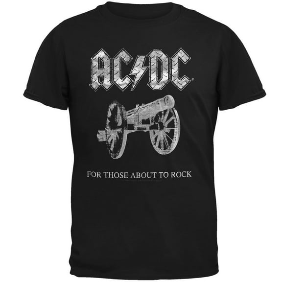 AC/DC Men's For Those About To Rock Steel Logo Short Sleeve T Shirt