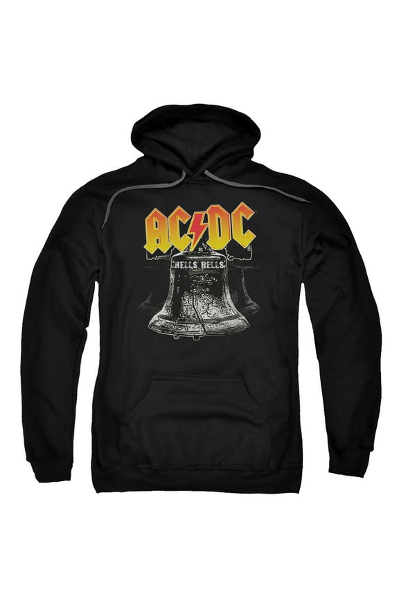 Men's AC/DC Hell's Bells Hooded Sweatshirt X-Large Black