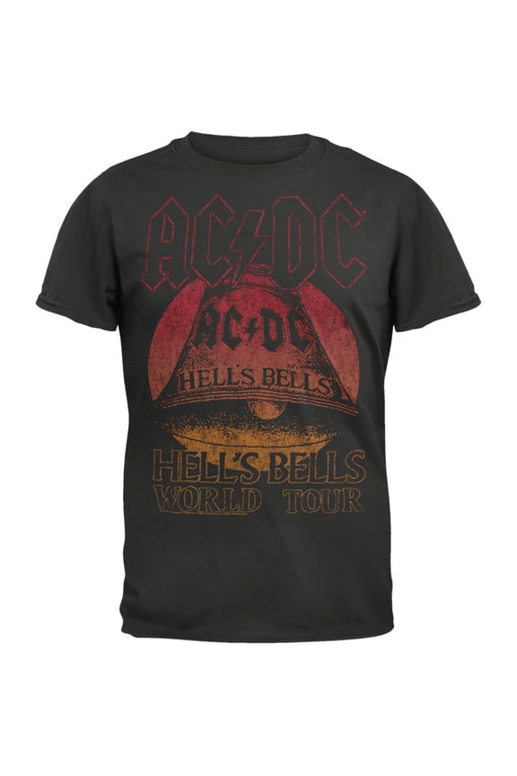 AC/DC Men's Hells Bells World Tour Soft Short Sleeve T Shirt