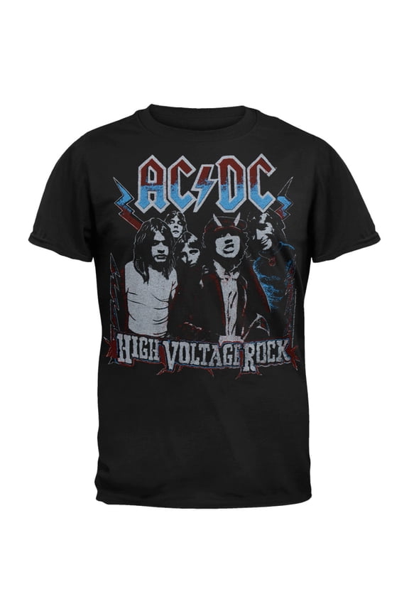 AC/DC Men's Highway To Hell Soft Black Short Sleeve T Shirt