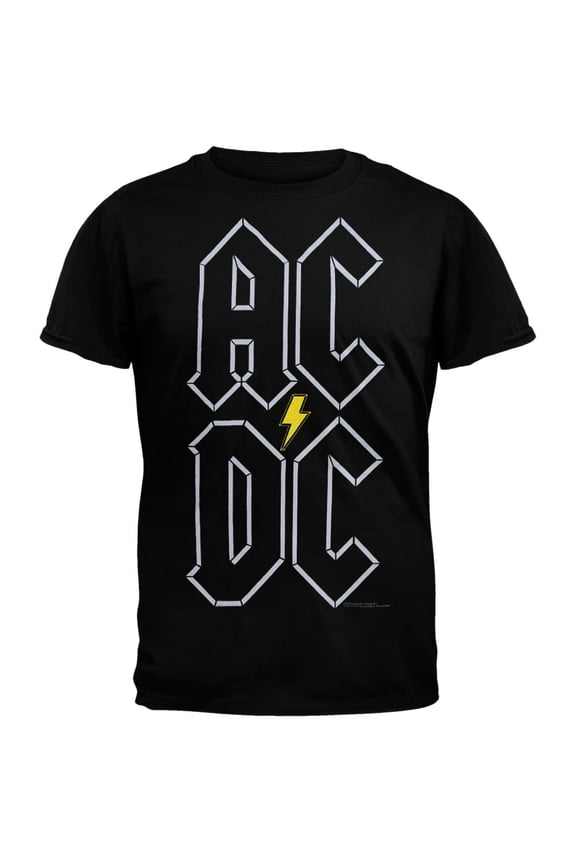 AC/DC Men's Large Logo Short Sleeve T Shirt