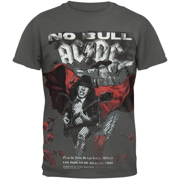 AC/DC Men's No Bull Madrid Tour Poster Soft Short Sleeve T Shirt