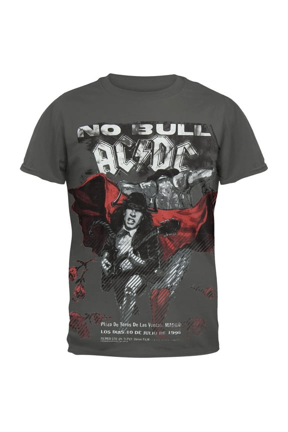 AC/DC Men's No Bull Madrid Tour Poster Soft Short Sleeve T Shirt