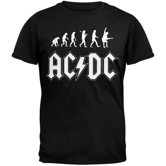 AC/DC Men's Rock Evolution T-shirt Large Black