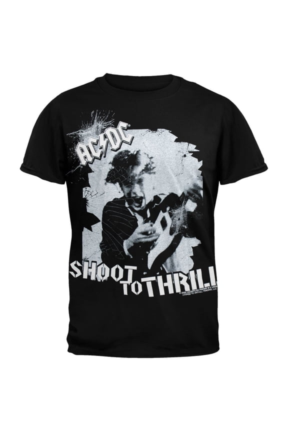 AC/DC Men's Shoot To Thrill Guitar Short Sleeve T Shirt
