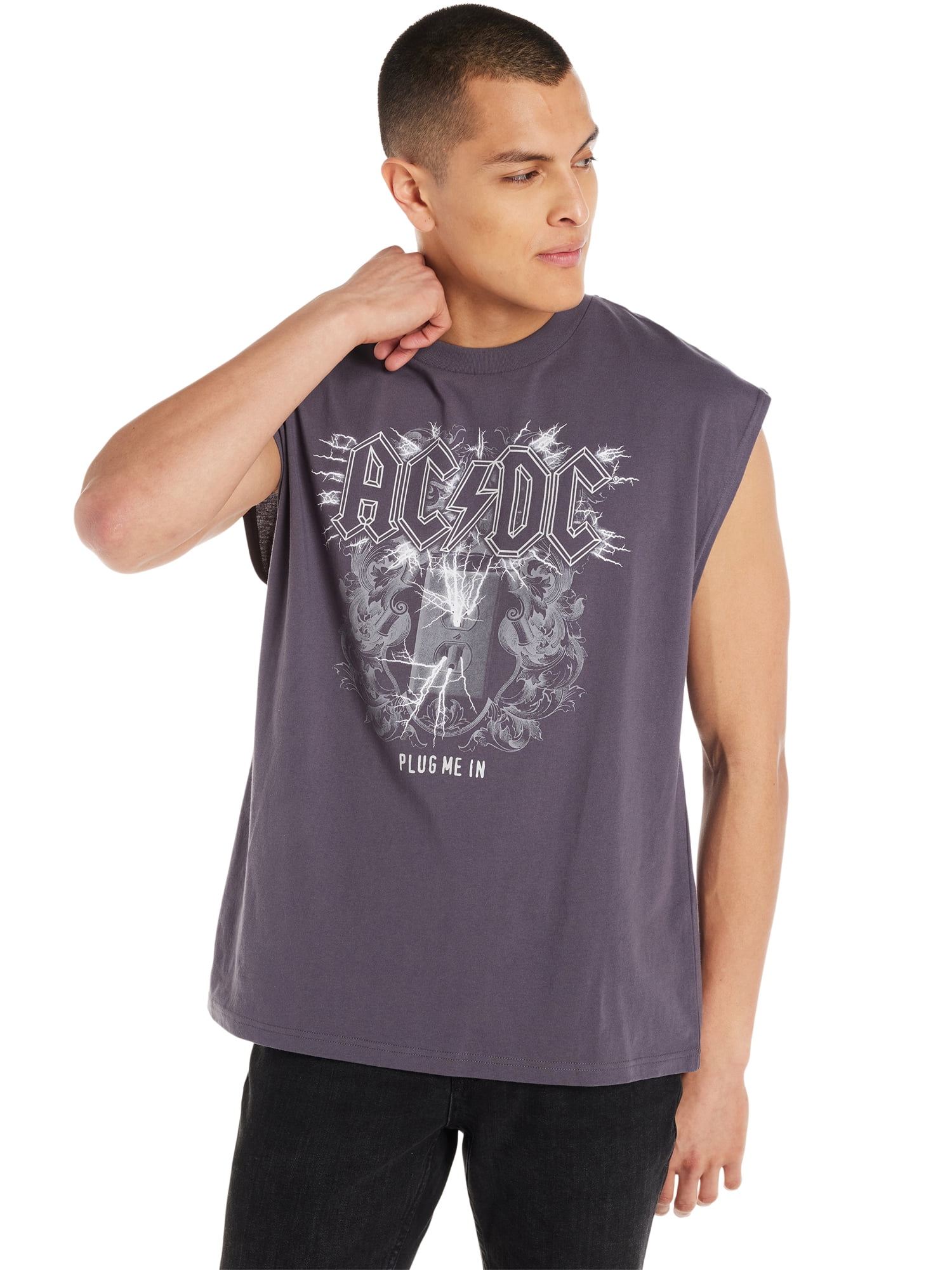 AC/DC Men's Washed Band Graphic Muscle Tank Top, Sizes XS–3XL - Walmart.com