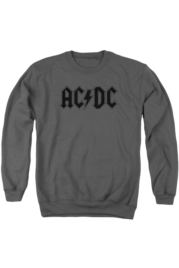 AC/DC Men's  Worn Logo Sweatshirt Charcoal