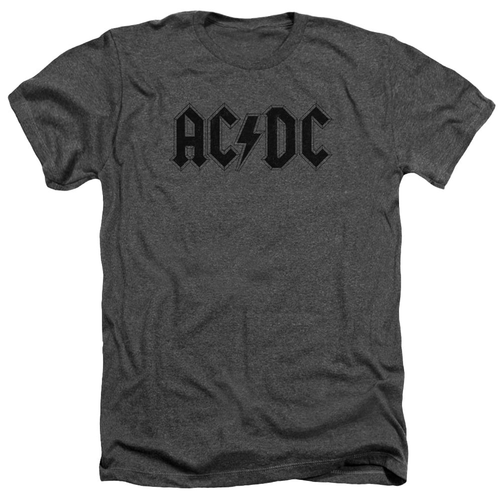 Men's AC/DC Worn Logo T-shirt Large Charcoal - Walmart.com