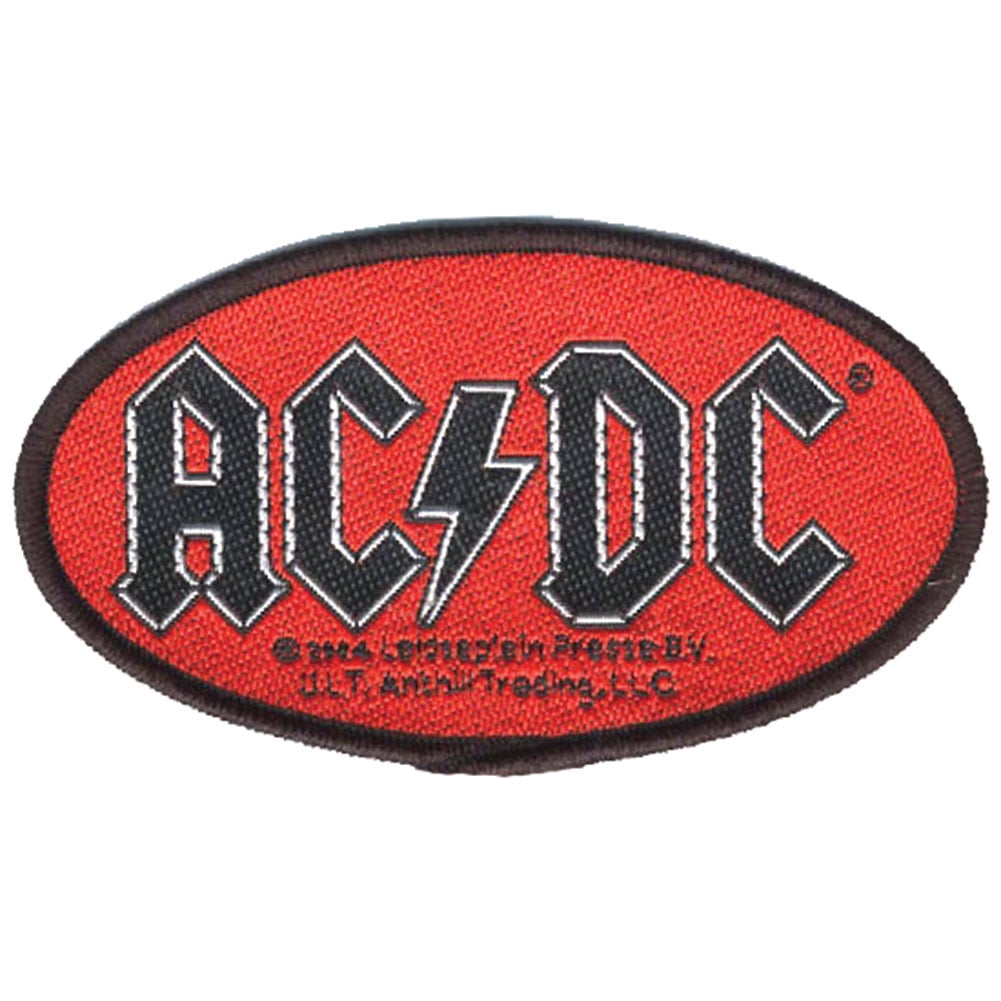 AC/DC Patch Oval Classic Band Logo new Official woven sew on - Walmart.com