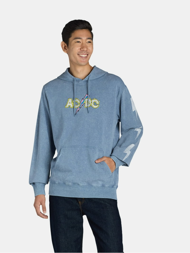 ACDC Men's Graphic Hoodie Pullover with Pocket, Cotton Blend