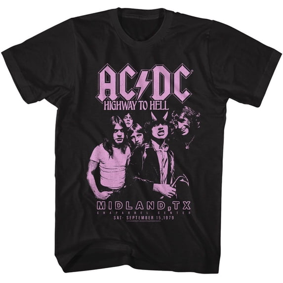 AC/DC Midland Tx Black Adult T-Shirt 2Xlt