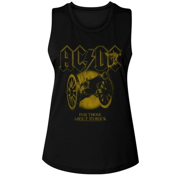 AC/DC Monochrome FTATR Black Women's Muscle Tank Top