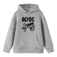 thumbnail image 1 of AC/DC Monochrome Logo and Cannon Youth Heather Gray Graphic Hoodie-XL, 1 of 7