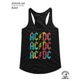 thumbnail image 1 of AC/DC Multicolor Black Junior Women's Racerback Tank Top T-Shirt, 1 of 2