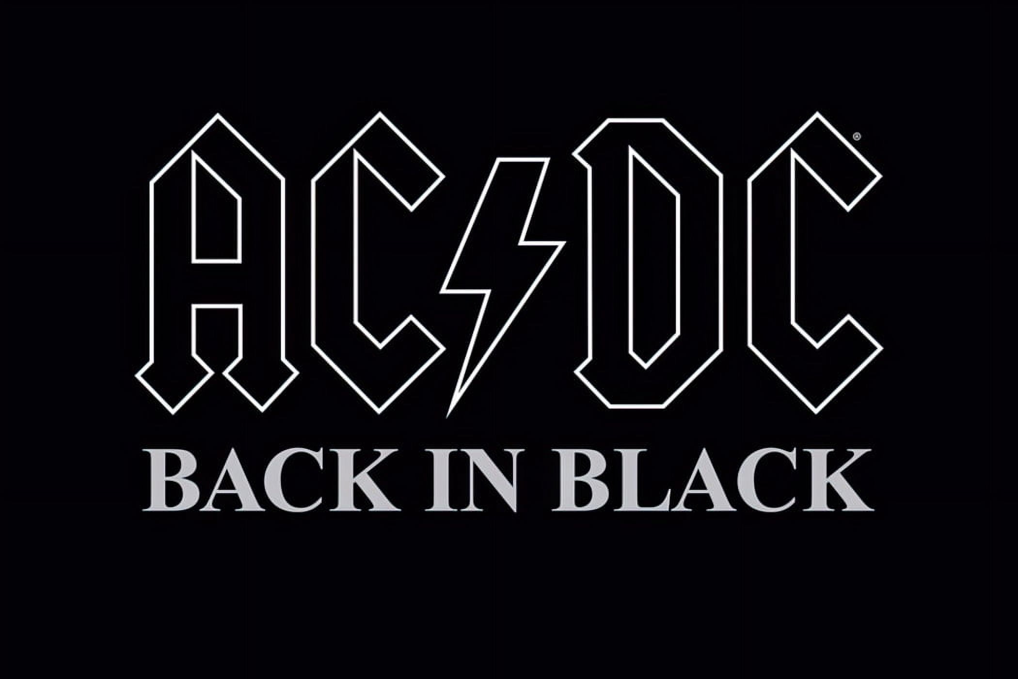AC/DC - Music Poster (Back In Black - Album Cover) (Size: 36