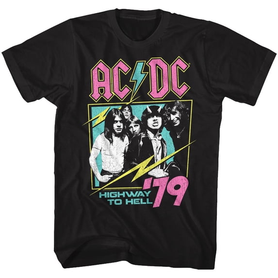 AC/DC Neon Highway Black Adult T-Shirt 3Xlt