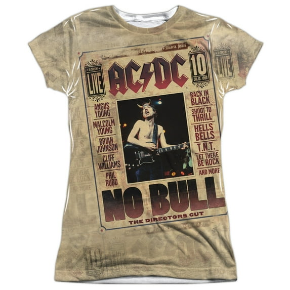 AC/DC No Bull Girls Jr Sublimation White