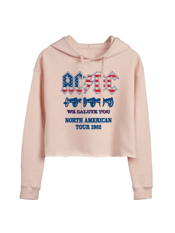 - North American Tour 1982 Women's Cropped Graphic Hoodie