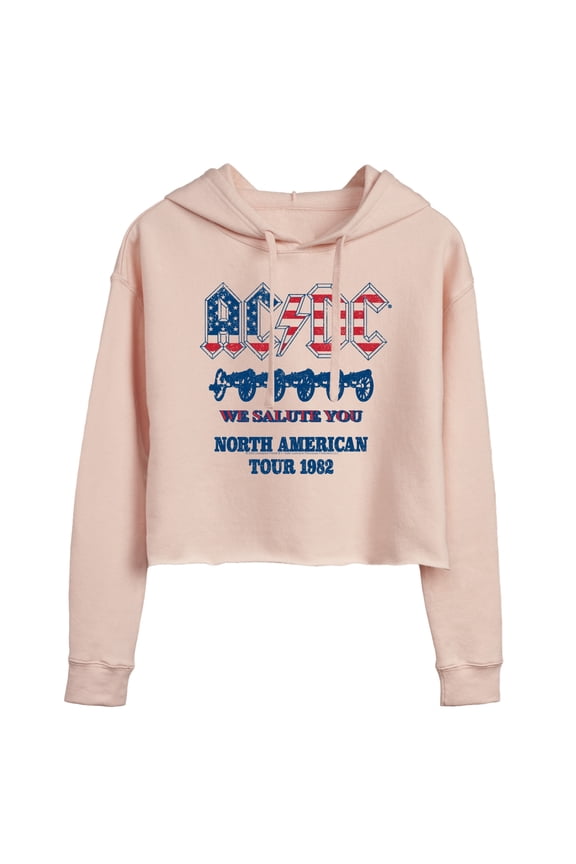 - North American Tour 1982 Cropped Graphic Hoodie