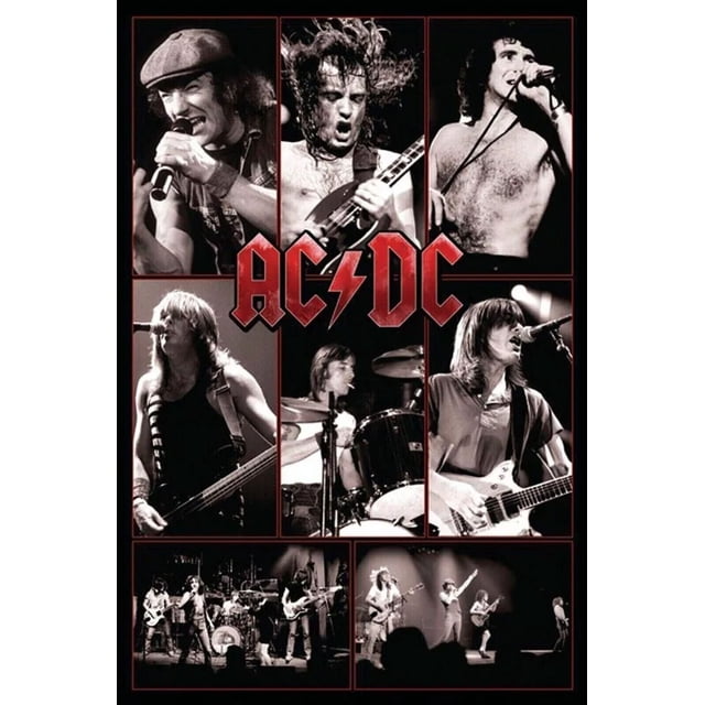 AC/DC POSTER GERMANY REPRODUCTION IN ANGUS YOUNG BON SCOTT ACDC BAND 11 ...