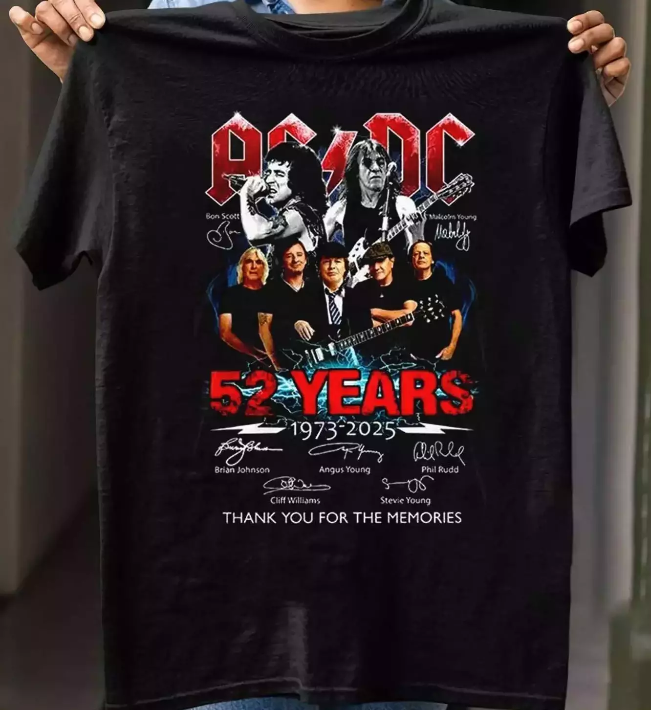 AC.DC POWER UP Tour 2025 52 Years Anniversary T Shirt Full Size S5XL Ac Dc Tour 2025