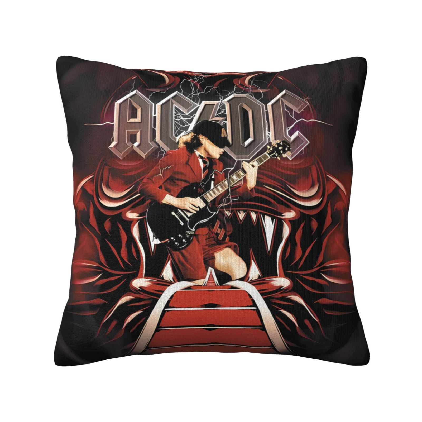 AC-DC Pillow 18x18in Throw Pillow Covers Gift Decorative Square Cushion ...