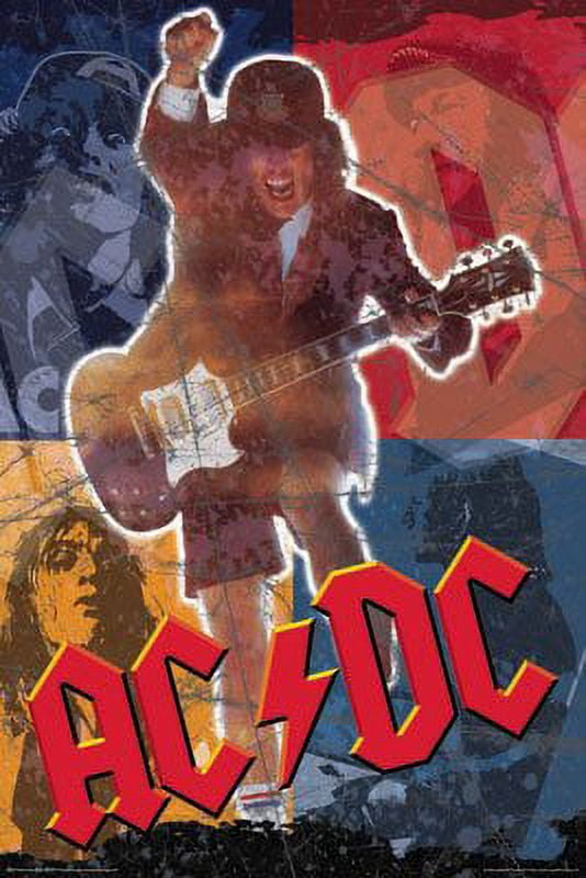 AC/DC Poster Angus Young - Acdc Collage New 24x36 - Walmart.com