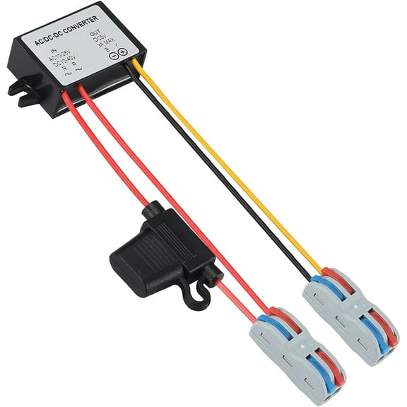 AC/DC Power Converter - 10-26V/10-40V to 5V,3A,15W MAX,Waterproof Step Down Transformer