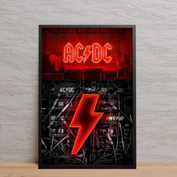 AC/DC Power Up Lightning Bolt Rock Band Wall Art Iconic Music Decor ...