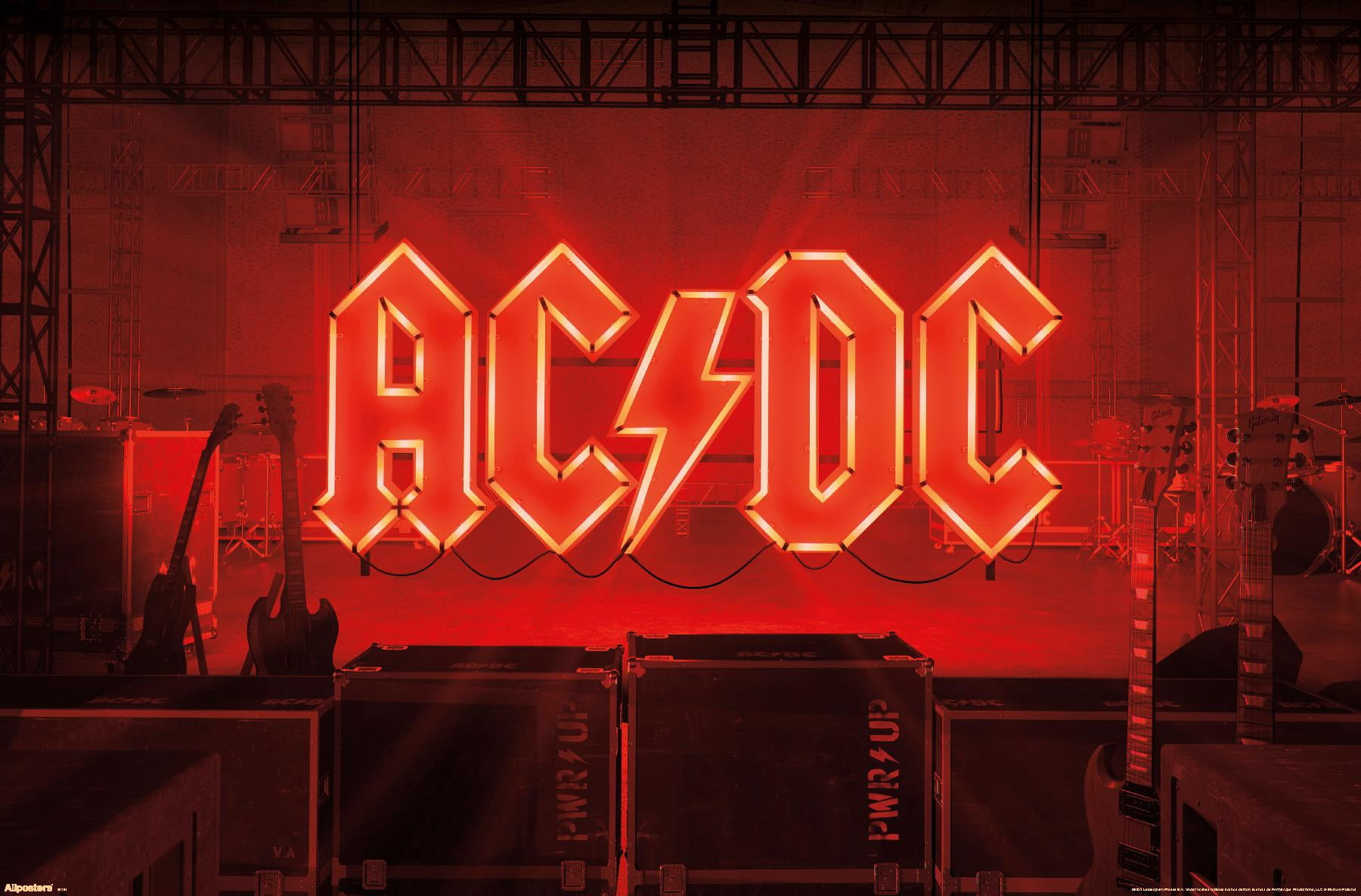 AC/DC - Power Up Neon Logo Wall Poster, 22.375