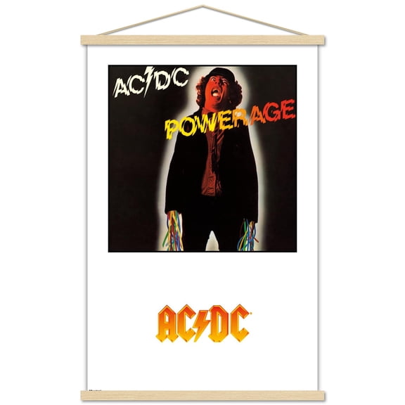 AC/DC - Powerage Album Series Wall Poster with Magnetic Frame, 22.375" x 34"