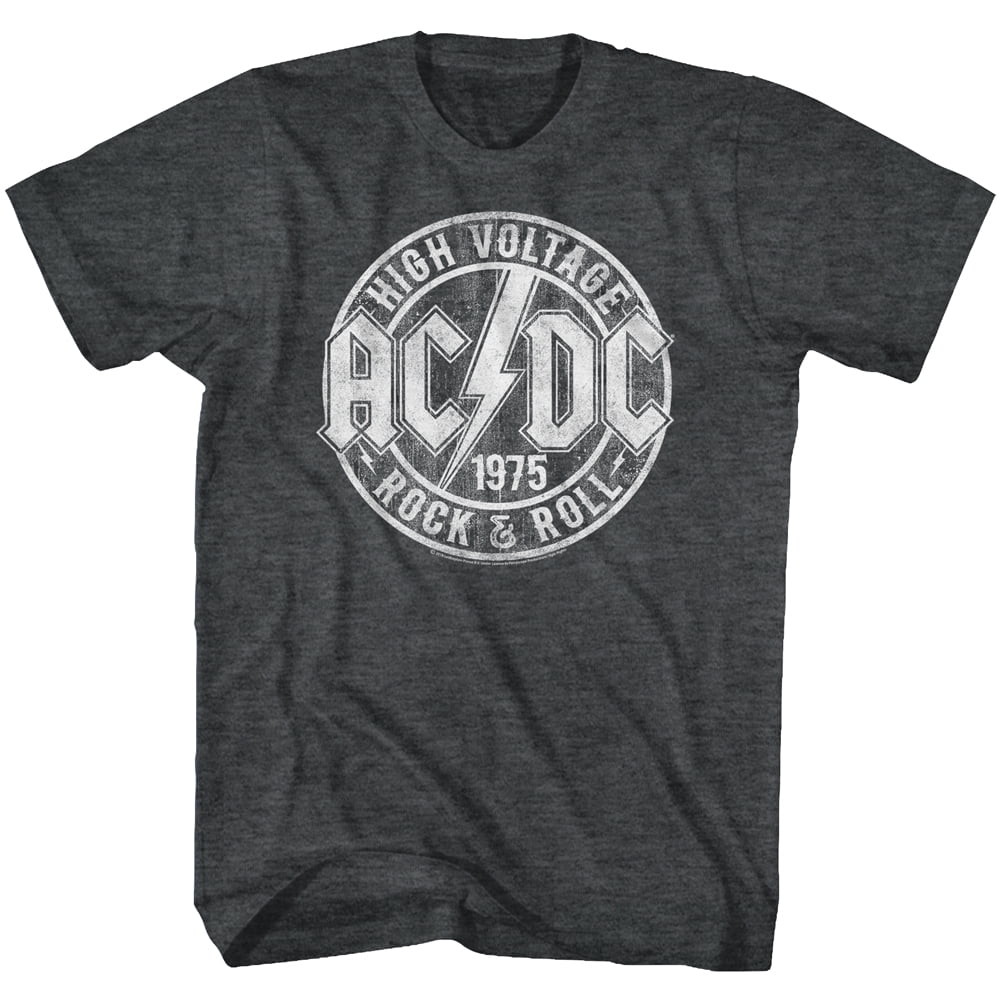 AC/DC Official Merchandise: Black Heather Adult T-Shirt, Relaxed Fit ...