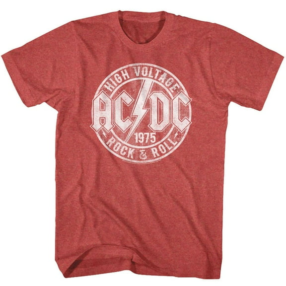 AC/DC R&R Red Heather Adult T-Shirt Xl