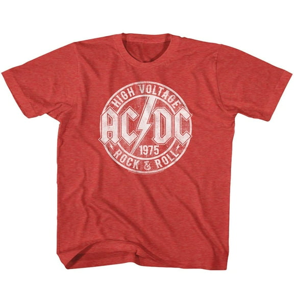 AC/DC R&R Red Heather Youth T-Shirt M (10-12)
