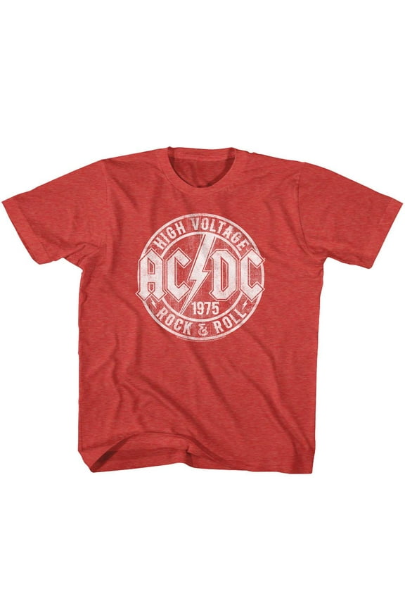 AC/DC R&R Red Heather Youth T-Shirt M (10-12)