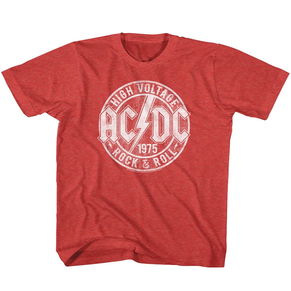 AC/DC R&R Red Heather Youth T-Shirt - Walmart.com