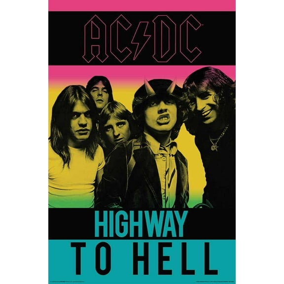 AC/DC Retro Tour Poster - 24in x 36in
