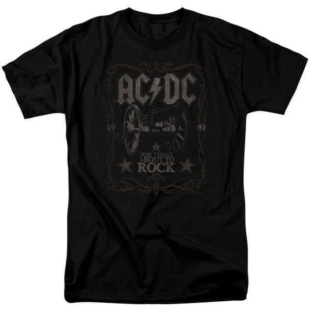 AC/DC Rock Label Adult 18/1 T-Shirt Black - Walmart Business Supplies