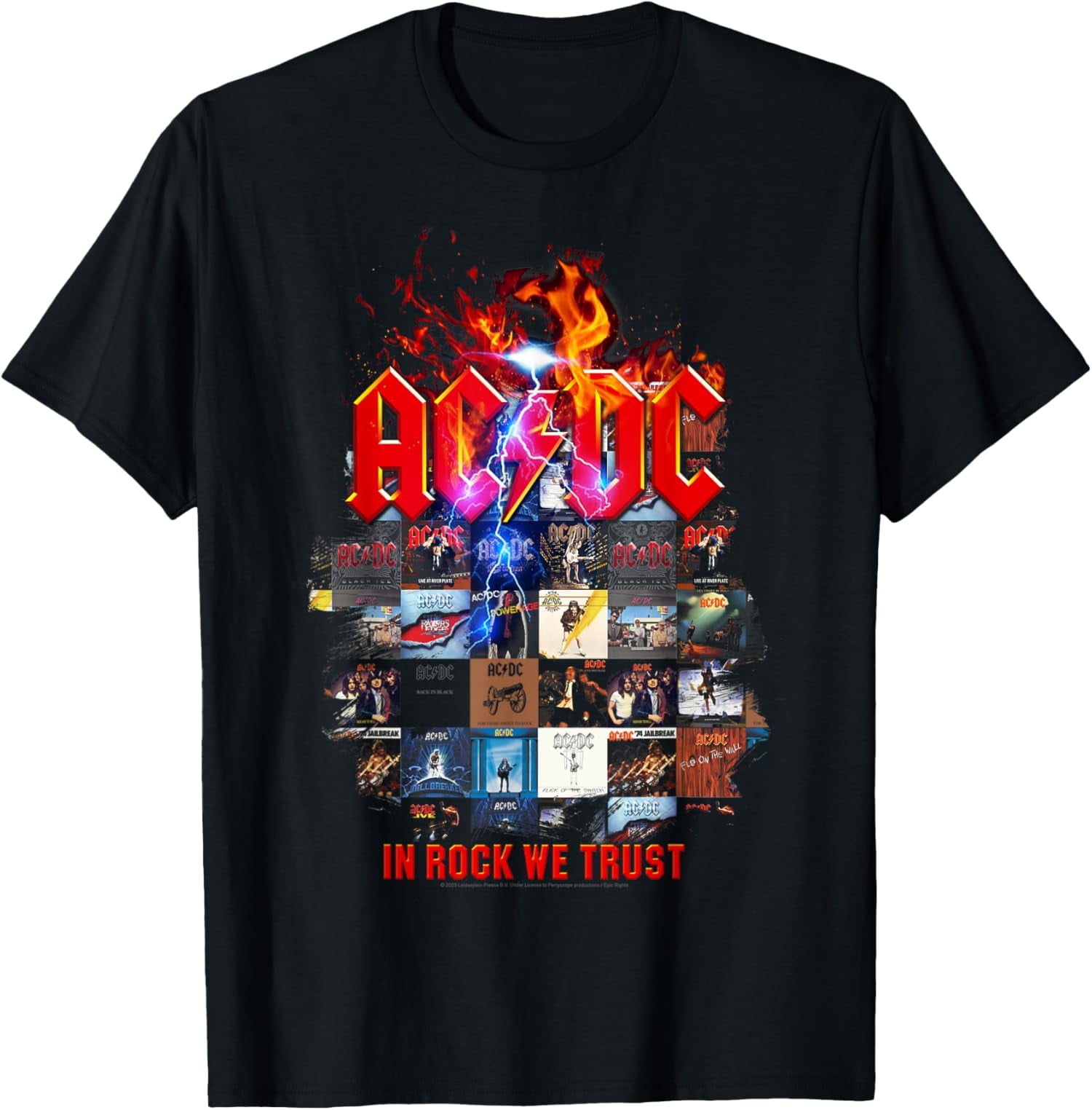 AC!DC Rock Music Band In Rock We Trust Album Covers funny For Fan men ...