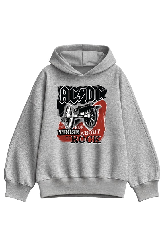 AC/DC - Rock Strokes - Women's Oversized Fleece Hoodie Sweatshirt