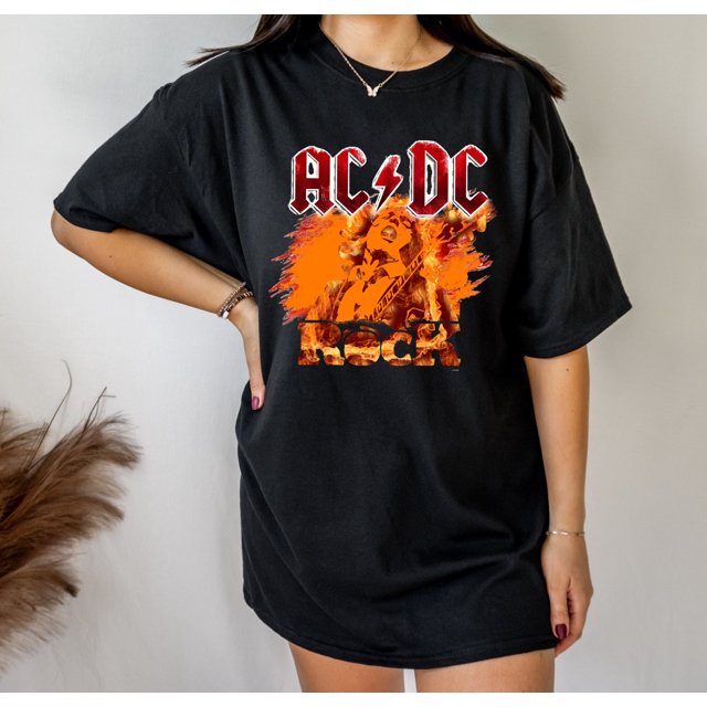 AC/DC Rock TShirt, Rock Band Skull Shirt, Rock and Roll Sweatshirt