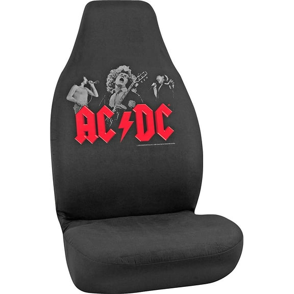 AC/DC Rock 'n Ride Car / Truck Bucket Seat Cover - Fits most seats with built-in or adjustable headrests