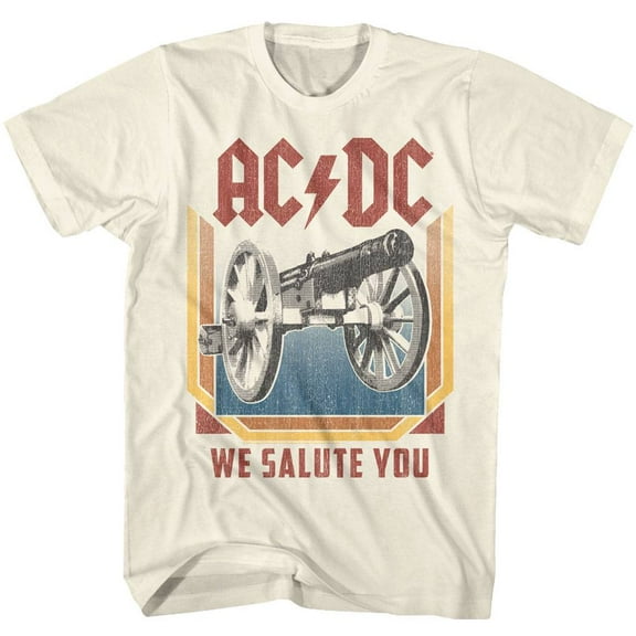 AC/DC Salute Natural Adult T-Shirt