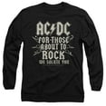 thumbnail image 1 of AC/DC Salute Unisex Adult Long-Sleeve T-Shirt Black, 1 of 2