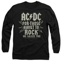 AC/DC Salute Unisex Adult Long-Sleeve T-Shirt Black