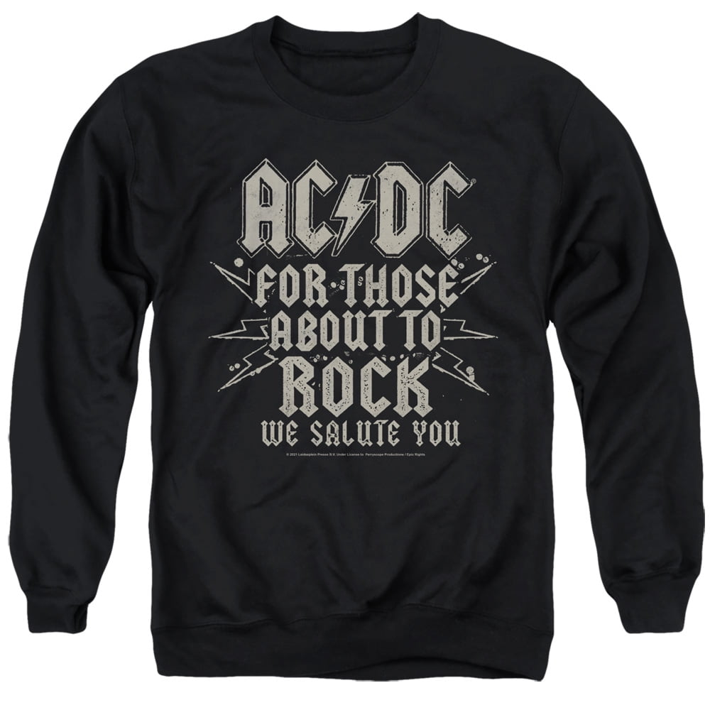 AC/DC Salute Unisex Adult Pull-Over Sweatshirt Black - Walmart.com